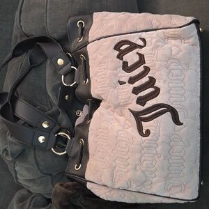 Juicy Couture Black and Cream Shoulder Bag